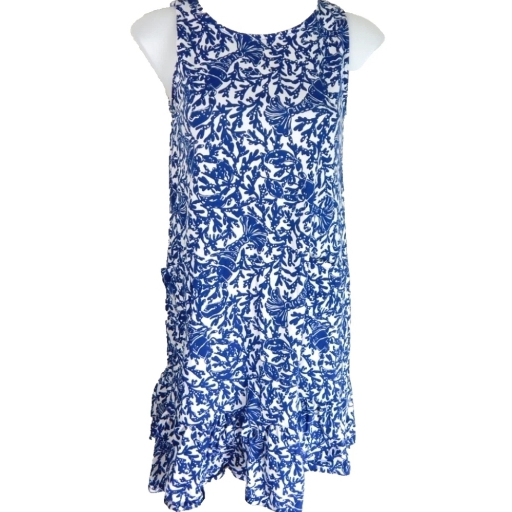Lilly‎ Pulitzer Kristin Flounce Mini Dress Krillin It Lobster Print